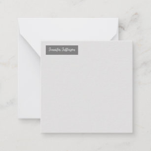 Tarjeta Pequeña Elegante escritura moderna a mano Gris profesional