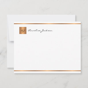 Tarjeta Pequeña Elegante escritura moderna nombre de monograma dor