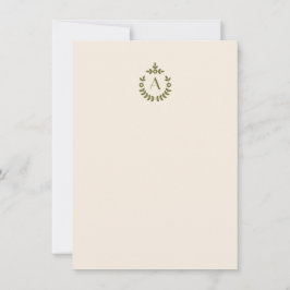 Tarjeta Pequeña Elegante Escudo de Pendant Botánico Monograma Inic