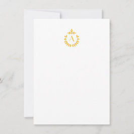 Tarjeta Pequeña Elegante Escudo de Pendant Botánico Monograma Inic