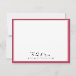 Tarjeta Pequeña Elegante estilo de escritura Familia Magenta borde