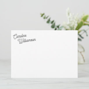 Tarjeta Pequeña Elegante estilo Minimalista guión personalizado
