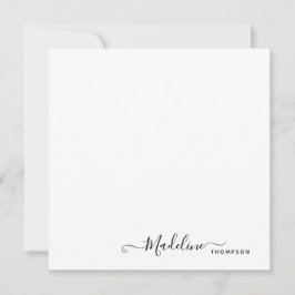 Tarjeta Pequeña Elegante estilo moderno de escritura de tono negro