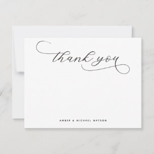 Tarjeta Pequeña Elegante estilo moderno Premium Gracias Script