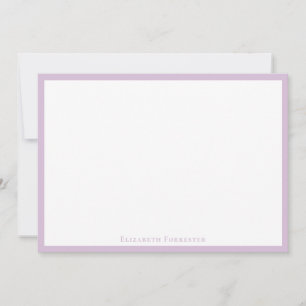 Tarjeta Pequeña Elegante estilo moderno Thistle Purple Border Note