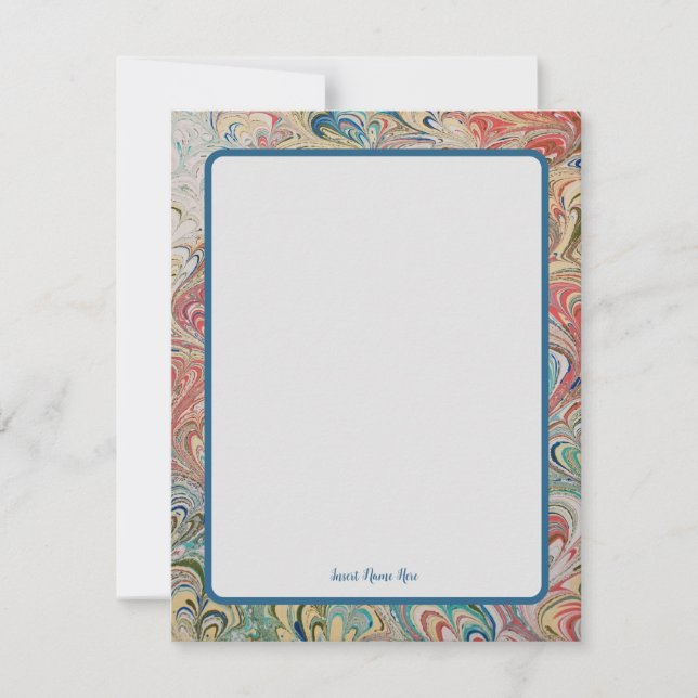 Tarjeta Pequeña Elegante estilo vintage personalizado (Anverso)