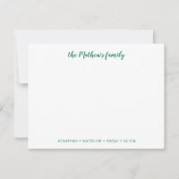 Elegante Familia de Guiones de Apellido Verde