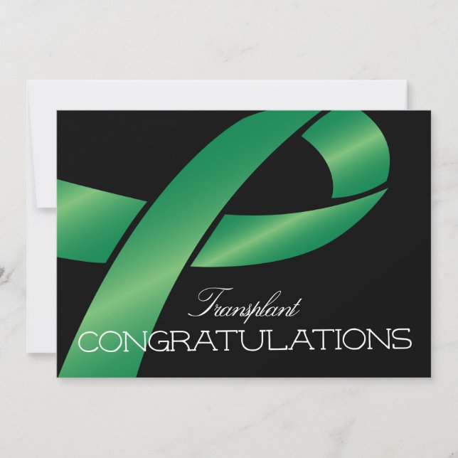 Tarjeta Pequeña Elegante Felicitaciones por el trasplante de cinta (Anverso)