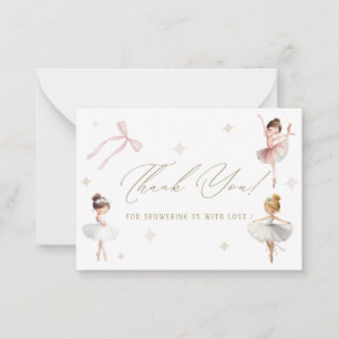 Tarjeta Pequeña Elegante fiesta de cumpleaños de bailarina de acua