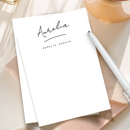 Tarjeta Pequeña Elegante Firma Personalizada Stationery Simple