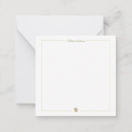 Tarjeta Pequeña Elegante Fleur de Lys floral personalizada nombre