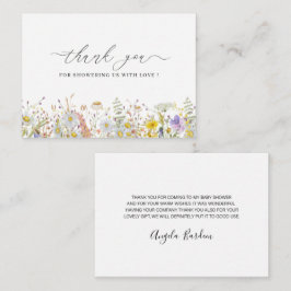 Tarjeta Pequeña Elegante flor silvestre gracias