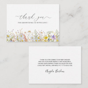 Tarjeta Pequeña Elegante flor silvestre gracias