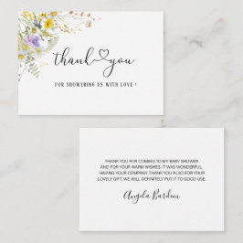 Tarjeta Pequeña Elegante flor silvestre gracias