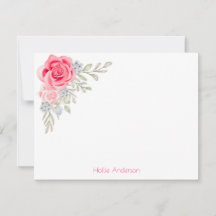 Elegante Floral Chic Personalizado en Acuarela 