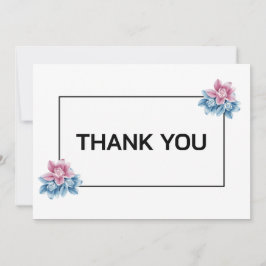 Tarjeta Pequeña Elegante floral moderno personalizado gracias