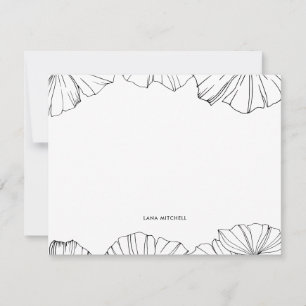 Tarjeta Pequeña Elegante Ginkgo Biloba minimalista