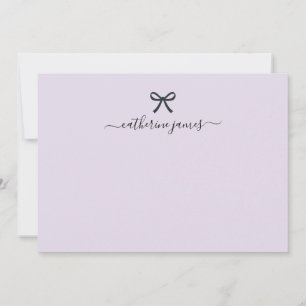 Tarjeta Pequeña Elegante Girly Monograma Nombre Script Cute Púrpur