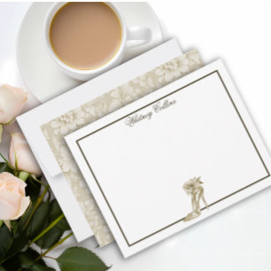 Tarjeta Pequeña Elegante Glam Stiletto Nombre personalizado