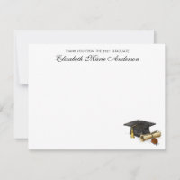 Elegante Gracias De La Graduación De Graduación De