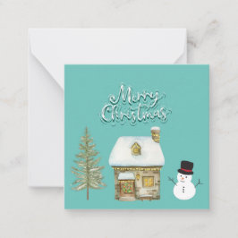 Tarjeta Pequeña Elegante gráfico de escritura moderna de invierno