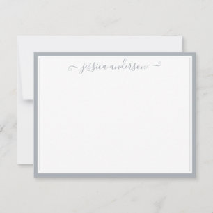 Tarjeta Pequeña Elegante Gris claro estilo moderno Girly