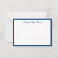 Elegante guión clásico personalizado azul de la ma