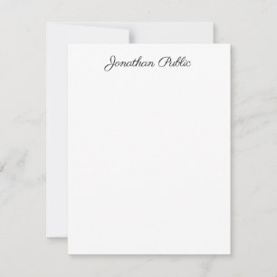 Tarjeta Pequeña Elegante guión manual Texto vertical personalizado