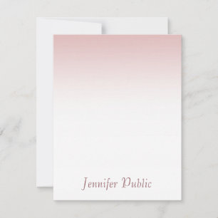 Tarjeta Pequeña Elegante guión Rosa dorado manuscrito moderno