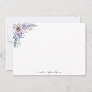 Tarjeta Pequeña Elegante hermoso floral personalizado de acuarela