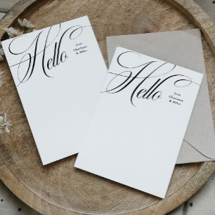 Tarjeta Pequeña Elegante hola diseño de diseño personal