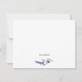 Tarjeta Pequeña Elegante lavanda floral