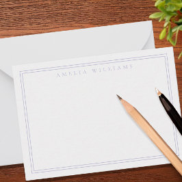 Tarjeta Pequeña Elegante lavanda Minimalista de dos bordes