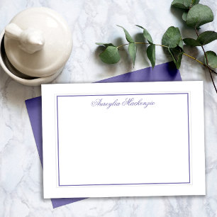 Tarjeta Pequeña Elegante Lavanda morado y blanco personalizado