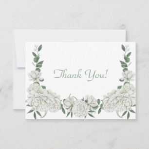Tarjeta Pequeña Elegante Llanto de Flores Blancas