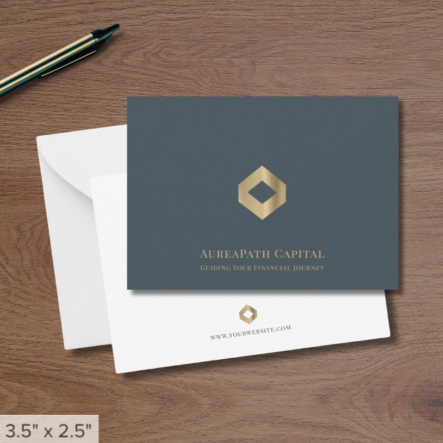Tarjeta Pequeña Elegante Logotipo de oro de lujo (Subido por el creador)