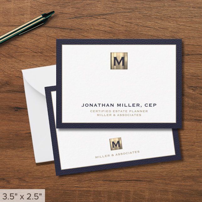 Tarjeta Pequeña Elegante Logotipo inicial de oro de lujo (Subido por el creador)
