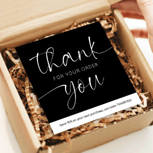 Tarjeta Pequeña Elegante Logotipo Minimalista Gracias Por Pedir Si