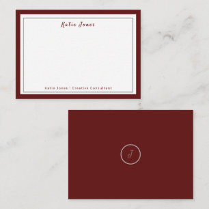 Tarjeta Pequeña Elegante Logotipo Monograma de Firma Plateado Burd