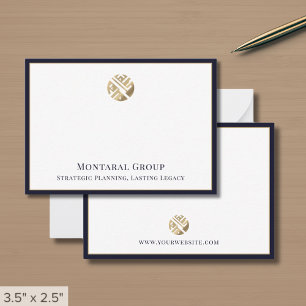 Tarjeta Pequeña Elegante logotipo profesional Gold