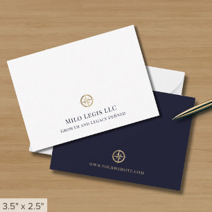 Tarjeta Pequeña Elegante logotipo profesional Gold