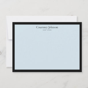Tarjeta Pequeña Elegante Lujo Minimalista Boutique Negro/Azul