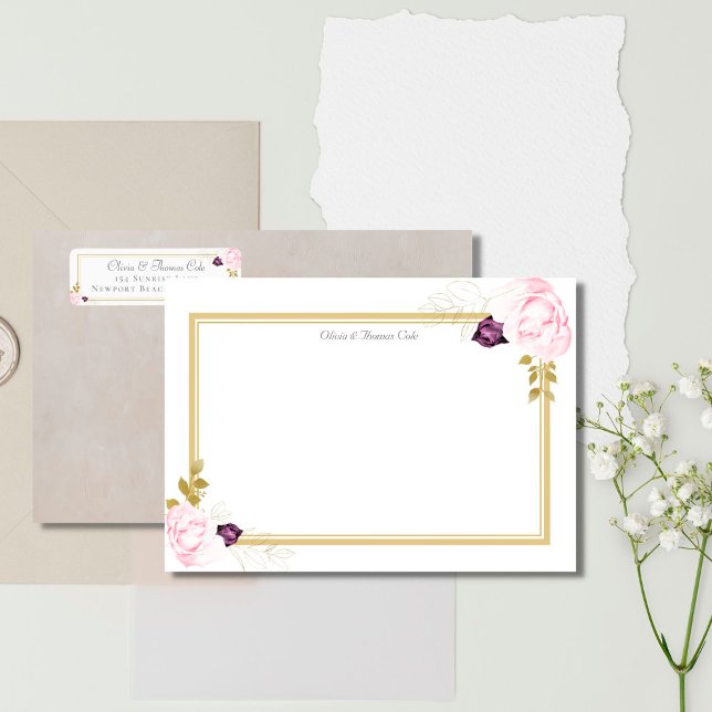 Tarjeta Pequeña Elegante marco dorado clásico Rústico Boda Pareja (Subido por el creador)