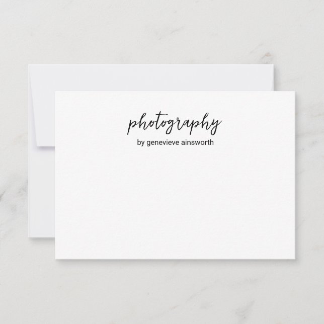 Tarjeta Pequeña Elegante Minimal Simple Negocio Moderno (Anverso)