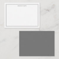 Elegante minimalista de dos bordes gris profesiona