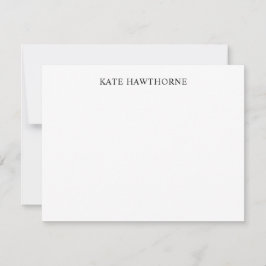 Tarjeta Pequeña Elegante Minimalista en Blanco y Negro