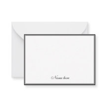 Elegante minimalista negro y blanco dos bordes