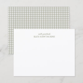 Tarjeta Pequeña Elegante Minimalista Personalizada Verde Salvia Gi