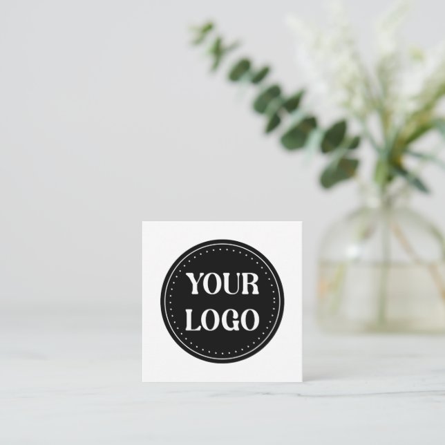 Tarjeta Pequeña elegante, moderno, refinado y editable.  (Anverso de pie)