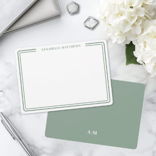 Tarjeta Pequeña Elegante Monograma de Nombre Minimalista con Dos B